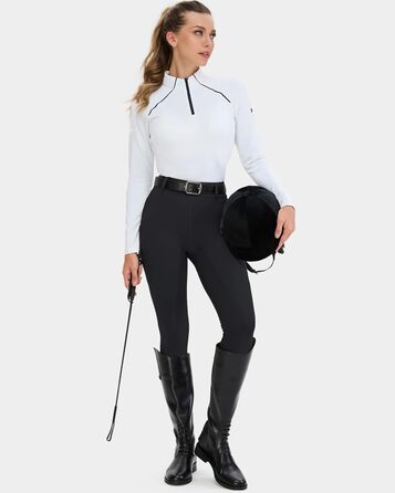 Легінси для верхової їзди HMILES для жінок, повний силіконовий покриття, висока талія, еластичні, з кишенею для телефону та петлями для ременя, сірі, розмір S