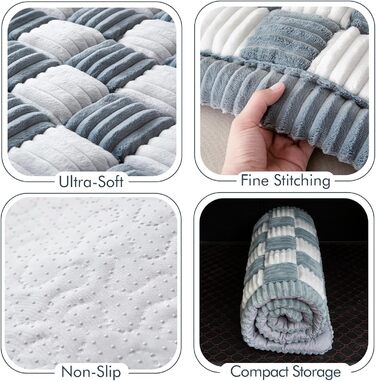 Крісло-підстилка для собак у машину, захисний чохол на заднє сидіння, водовідштовхувальний дизайн, зручне та безпечне для подорожей, розмір 160 x 24 x 24,8 см (Шахматка Pure Grey)