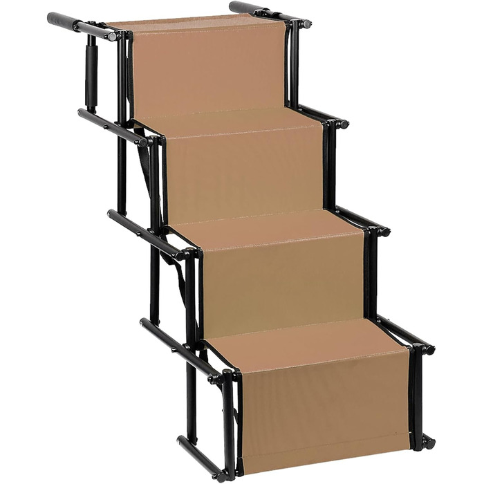 Рампа для собак Homewell - розкладна, до 70 кг, регульована, для маленьких, середніх та великих собак, легка у зберіганні (колір: коричневий)