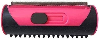 Щітка для вичісування шерсті тварин 3-в-1: для собак та котів, видаляє ковтуни, масажна щітка для довгошерстих тварин (рожева)