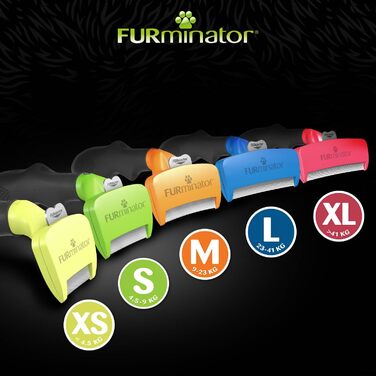 Фурмінатор для великих довгошерстих собак Furminator L, щітка для видалення підшерстка, чорний/синій/сріблястий, покращений дизайн