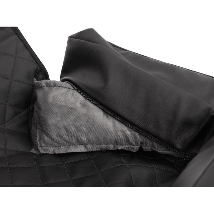 Підстилка для собак у машину, переноска для котів та собак, корзина для собак, лежанка для собак, 42 x 55 см (Чорний екошкіра)