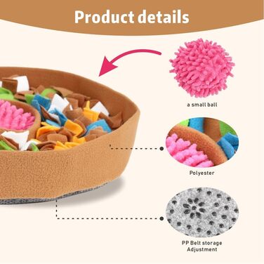 RGBRGB Преміум килимок для повільного годування собак – інтерактивна годівниця, стимуляція розуму та зменшення тривоги (38,1 x 5,1 см) (Коричневий)