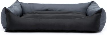 М'яке ліжко-софа для собак великих порід, чорний/графітовий колір, розмір L (62x43 см)