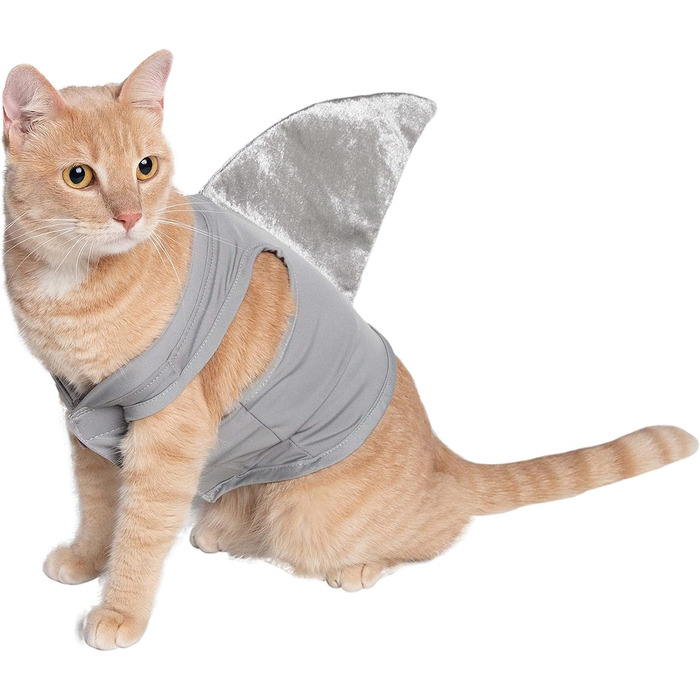 Костюм акули для собак Pet Krewe | Вечірній костюм для собак, святкування дня народження, національного дня котів, Хелловін | Для маленьких та великих собак