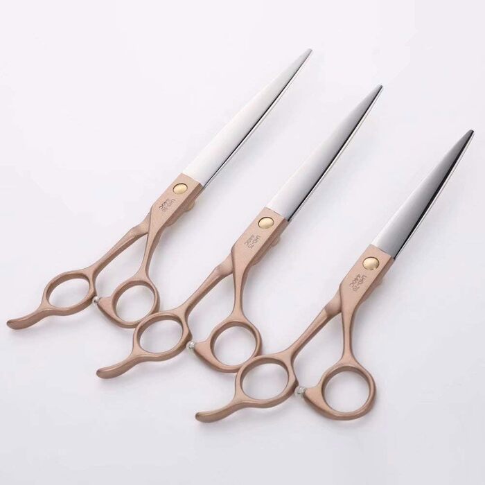 Професійна ножиця для вичісування собак та котів Fenice Peak, 1,2 см, з нержавіючої сталі 440C, 50/56 зубців, 7.5 дюймів