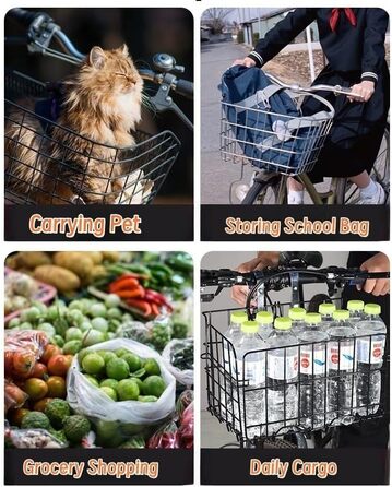 Складаний велосипедний кошик - навісний багажник для перевезення вантажу, швидкознімний, для керма та багажника, до 25 кг (срібний)