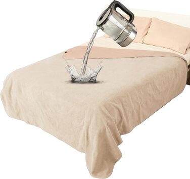 Водонепроникний плед для собак і котів, великий розмір 203x152 см, Lt/Dk Taupe (без Sherpa)