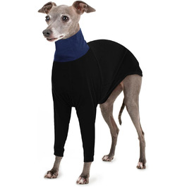 Пуловер для Віндхундів IECOii: теплий, з високим коміром, з флісу, чорний, XS