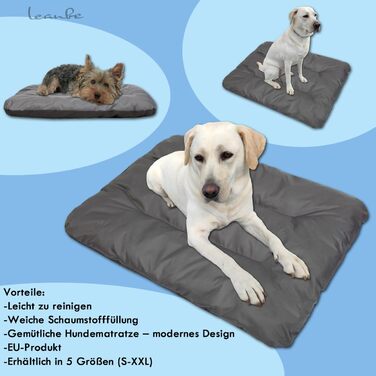 Килимок для собак, лежанка для собак, матрац для собак - сірий Oxford, розмір M (90x60x8 см)