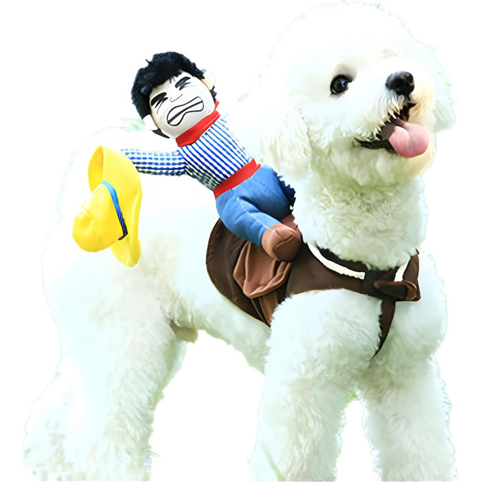 Костюм для собак Delifur: стиль ковбой/райдер, набір для Хелловін, розмір M