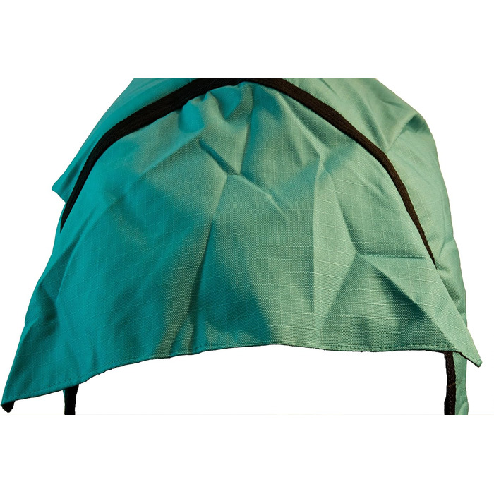 Зимова попона для коня Saddlery4U, Ripstop 1200D, 400 г утеплювач, високий захист шиї, бірюзово-чорна