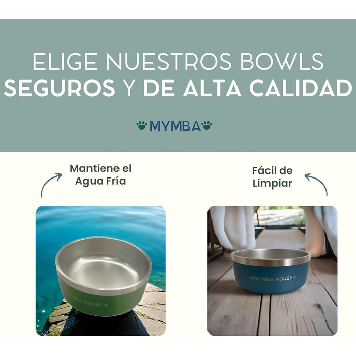 Нержавійна годівниця для котів та собак, антиковзаюча, легко миється, зелена