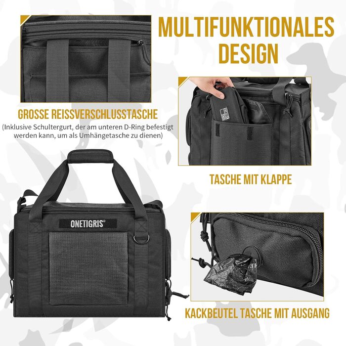 Транспортна сумка для собак OneTigris, переноска для котів та цуценят до 5 кг, M 2.0