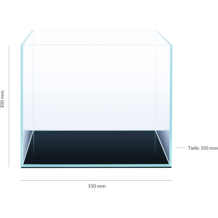 Q-Grow Nano акваріум 36 л, ультрапрозоре біле скло, 35x35x30 см, яскравість кольорів, наноакваріум для риб і рослин
