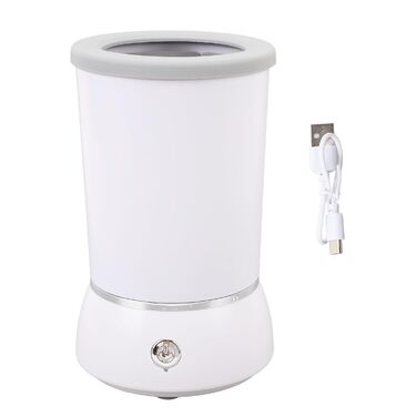 Автоматичний очисник лап для собак, портативний мийник лап для домашніх тварин з 2 швидкостями, м'які силіконові щетинки, перезаряджається, вбудований акумулятор 800 mAh, білий