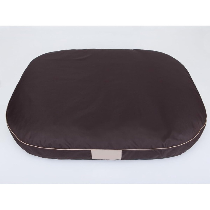 Кругла лежанка для собак Oval - міцна, водонепроникна, з м'яким наповнювачем, 87x68x15 см, коричнева
