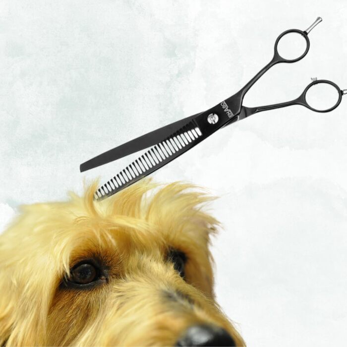 Ножиці для моделювання EHASO Revolution, 21 см, чорний титан, 32 зубці