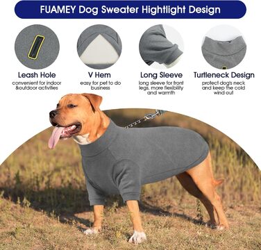 Теплий зимовий светр для собак з коміром, фліс, для дрібних порід (Чихуахуа, Цвергшпіц). Рожевий, сірий, розмір S, L