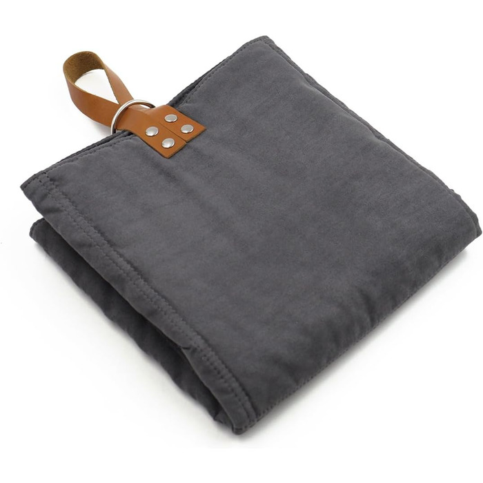 Складаний килимок для собак Paws&Co, портативний, 75x50 см, сірий, для подорожей, кемпінгу, пікніка, для дому та вулиці