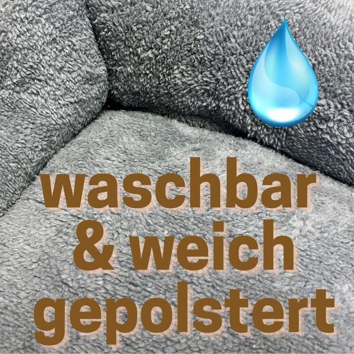 Крісло-ліжко для собак, м'яке, нековзне, знімний та пральний чохол, пухнасте (XL)