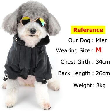 Водонепроникна куртка для собак Zunea з капюшоном, тепла флісова підкладка, для маленьких собак, з відбиваючими елементами, XL