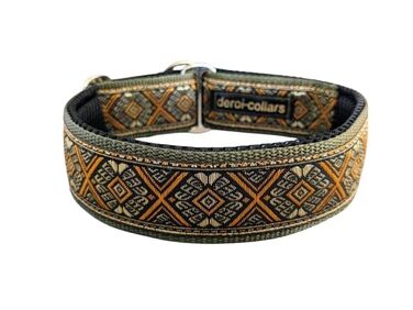 Собачий нашийник з м'якою підкладкою Martingale, 4 см, регульований, з латунною фурнітурою, для шиї до 52 см та голови до 58 см, з обмежувачем натягу