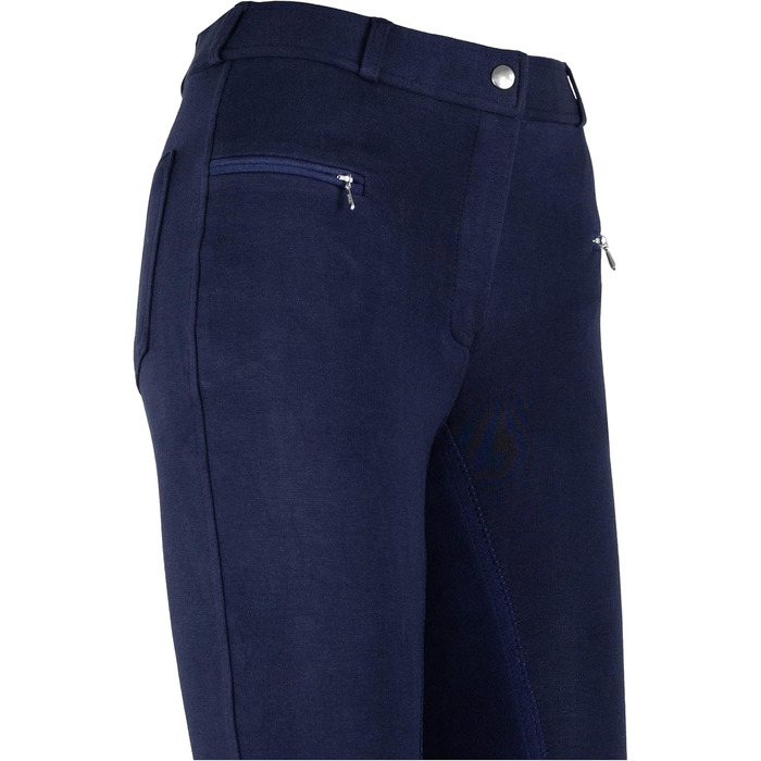 Жіночі бриджі для верхової їзди RL24 BASICLINE з повним сидінням, темно-сині (48)