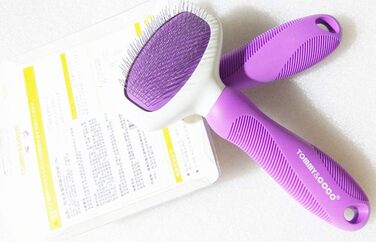 Інструмент для видалення шерсті для собак та котів, гребінець для грумінгу, фіолетовий, для короткої шерсті