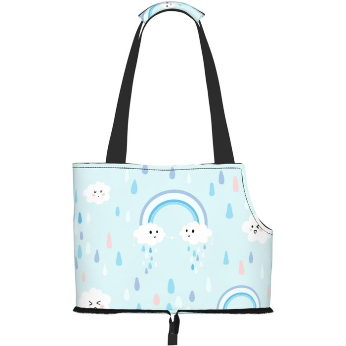 Сумка-переноска для котів та собак маленьких порід Paylamon, складна, для подорожей, у літак/автобус (хмари)