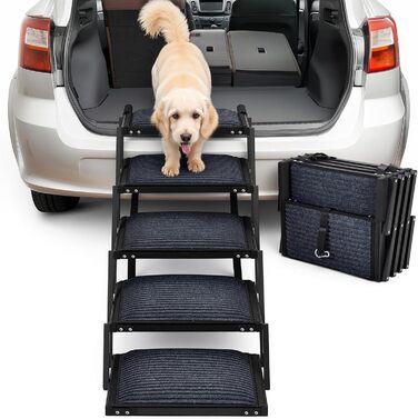 Рампа для собак у машину, складана, для великих собак, з антиковзким покриттям, 116x43x58 см