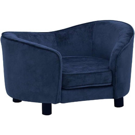 Софа для собак VidaXL, 69x49x40 см, плюшеве ліжко для собак, диван для котів та собак (блакитний)