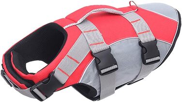 Жилет для собак PJDDP: рятувальний, світловідбиваючий, для плавання, червоний, розмір M
