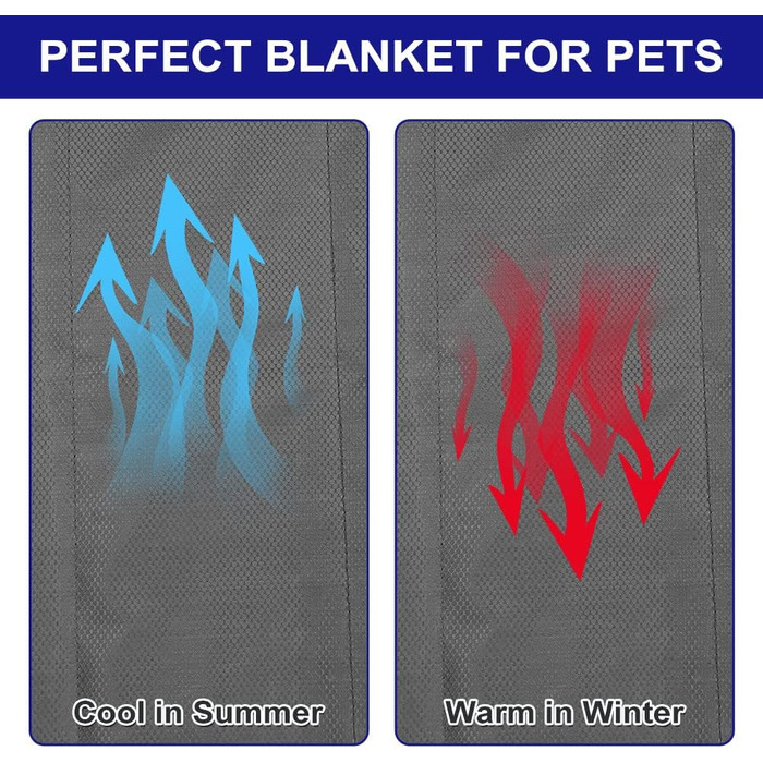 Килимок для собак Outdoor, 100x70 см, водовідштовхувальний. Зручний для подорожей, кемпінгу, з сумкою та щіткою для видалення шерсті. Підходить для собак та котів. Теплий, великий, з оксфордської тканини, чорного кольору.