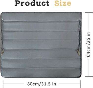 Захист для багажника автомобіля для собак, килимок для багажника, водовідштовхуючий, стійкий до подряпин та розривів, 80x64 см (Сірий)