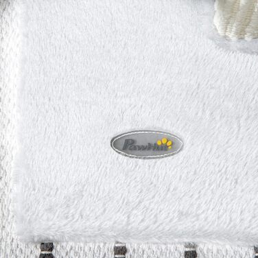 Кігтеточка PawHut для котів, 81 см, з натурального сизалю, м'який плюш, кулька, білий колір, 41 x 41 x 81 см