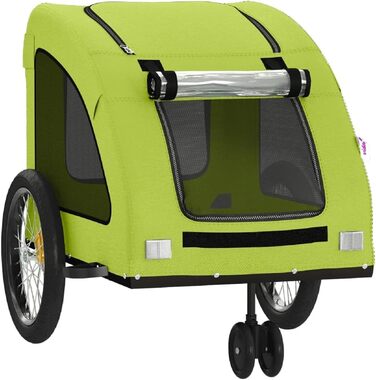 Причіп для велосипеда для собак та котів, зелений, Oxford-Gewebe та метал