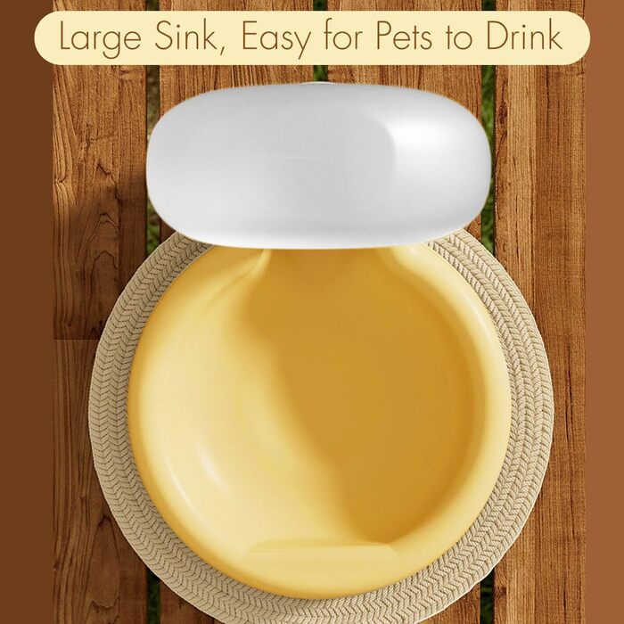 Водяна пляшка для собак Aimondow, подорожна миска для води для цуценят, портативна пляшка для води для домашніх тварин, витокозахисний диспенсер для води з годівницею для цуценят для прогулянок, походів, подорожей (340 мл) (жовтий, 16.9oz)