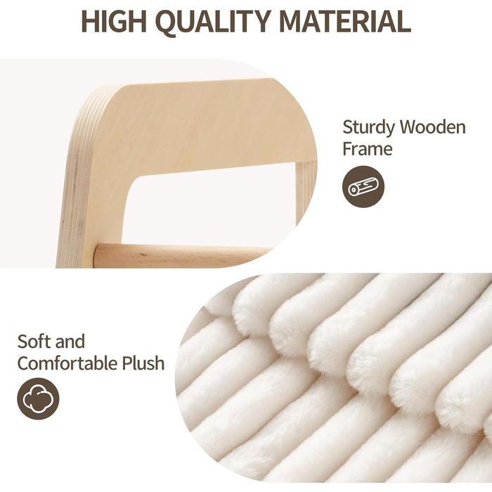 М'яке ліжко-софа для котів MEWOOFUN, 56x45 см, бежевий колір, розмір M