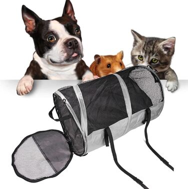 Транспортна переноска для собак Cuque, Oxford-тканина, стійка до укусів, водонепроникна, складна, з дихаючою сіткою, легка для автокрісла (38 x 15 x 21 см)