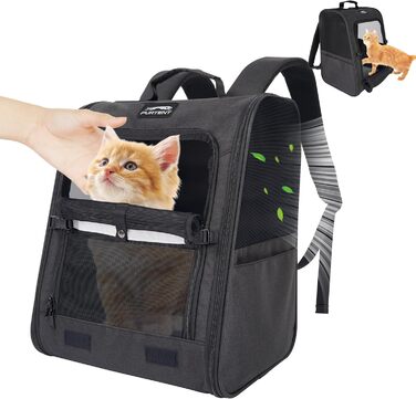 Рюкзак-переноска для собак і котів/цуценят до 5,9 кг, дихаюча сітка, кишені, безпека, для походів