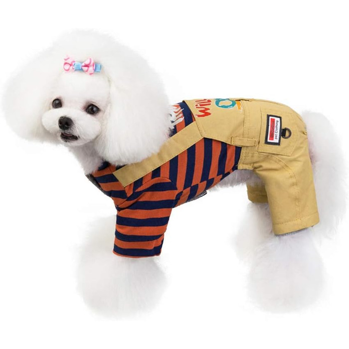 Пуловер для собак з капюшоном, теплий джинсовий костюм для собак, флісовий оверсайз для маленьких та середніх собак та котів (M, Помаранчевий)