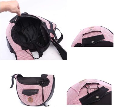 PETCUTE Сумка-переноска для собак та котів - маленька переноска для тварин для подорожей, прогулянок та активного відпочинку (Рожева)