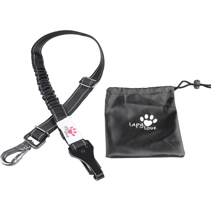 Безпечний поводок для собак Tapylove 3-в-1: автоповодок-банджі, регульований (62-92 см), сумісний з Isofix, з сумкою
