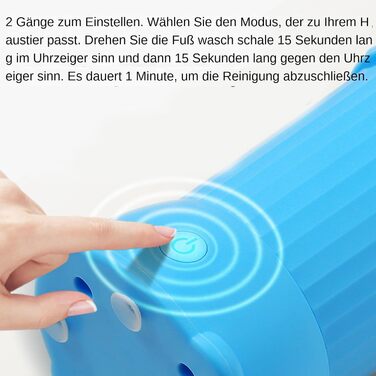 Електричний очищувач лап для собак Ahuuen | Автоматичний пристрій для миття лап собак та котів, USB-зарядка, блакитний