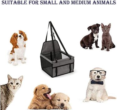 Крісло-підвищення для собак MENGQI - водовідштовхувальний, дихаючий килимок для авто, безпечний, миючий, з оксфордської тканини (колір: коричневий)