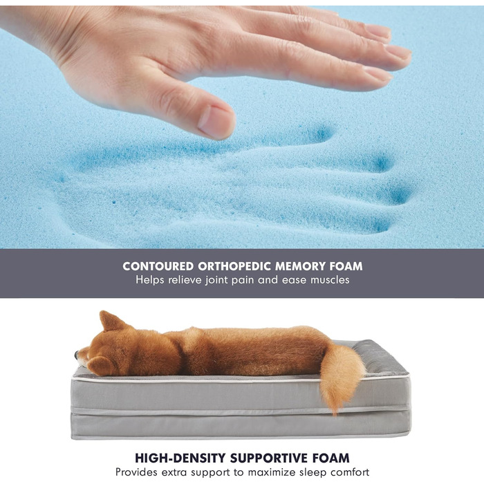 Диван-ліжко для собак великих порід, XXL, ортопедичний, великий, знімний чохол, водовідштовхувальний, антиковзаюча підкладка, Marineblau (темно-синій)