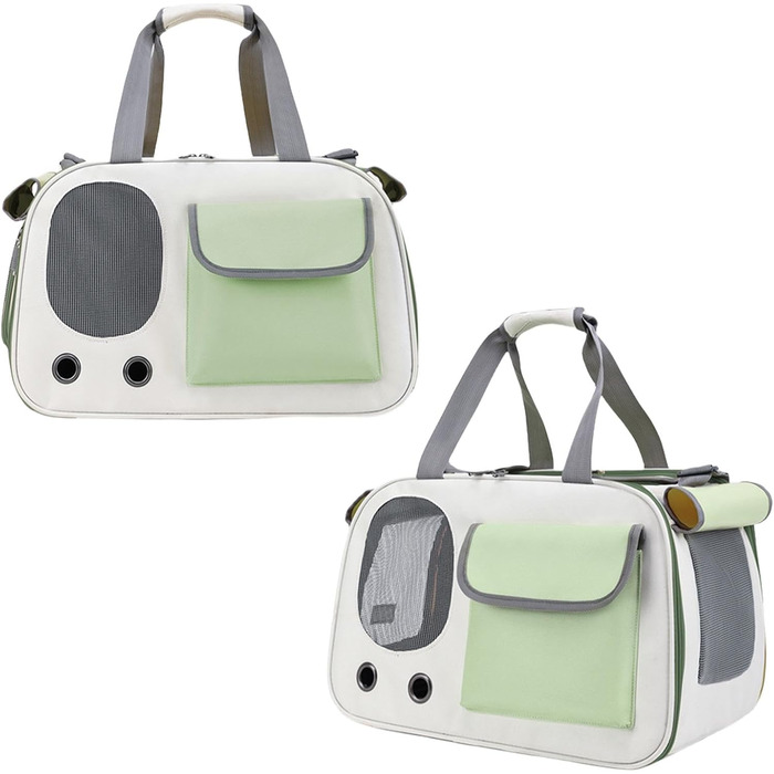 Зручна переноска для тварин: переноска для кота/собаки, складана, зелена