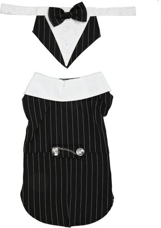 Елегантний костюм для собак Qcwwy: класичний вечірній наряд для собак (M)