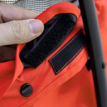 PawHut Складаний візок для собак та дітей з регульованим дахом, кишенею та 2 повідками, з оксфордської тканини та сталевим каркасом, 82x47x97 см, сірий та чорний (Rosso)